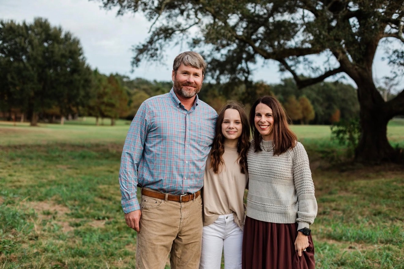 Chad Lynch and his family in Baldwin County, Alabama